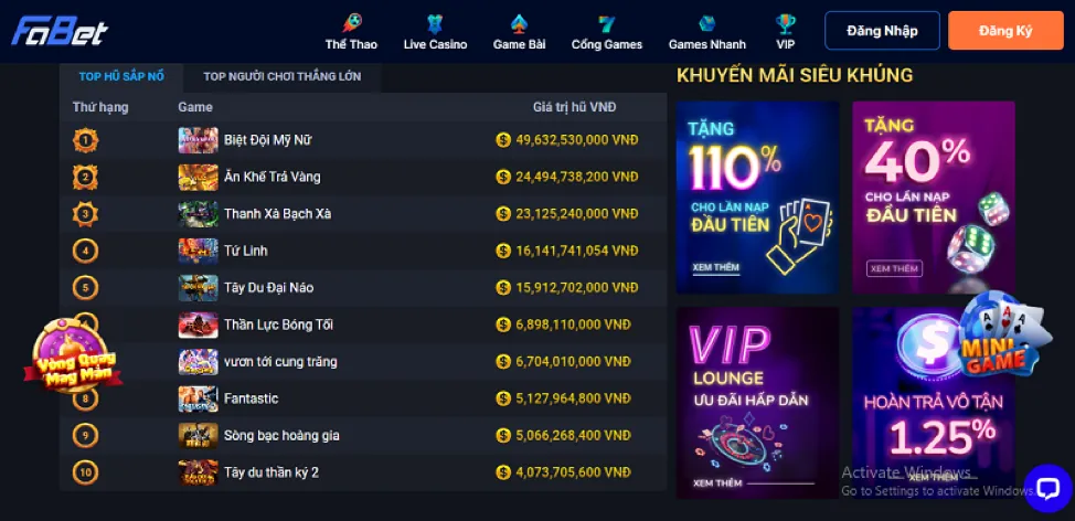 Giải Đấu Slot Game luckywin chính thức